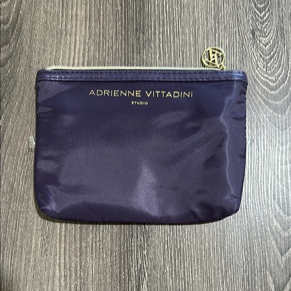 Adrienne Vittadini Purple Cosmetic Bag with Gold Hardware - Picture 1 of 1